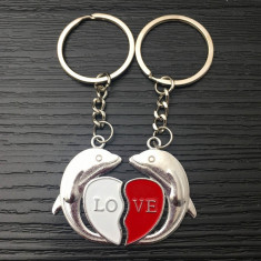 Breloc Pentru Cuplu / Indragostiti LOVE - Set De 2 Bucati - Pret pe Set foto