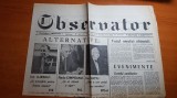 ziarul observator 20 mai 1990 -ziua primelor alegeri libere dupa comunism
