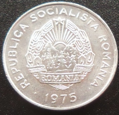 Moneda 15 Bani - RS ROMANIA, anul 1975 *cod 245 = XF + LUCIU INTEGRAL foto