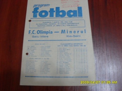program Olimpia SM - Minerul Ilba Seini foto