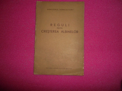 Reguli pentru cresterea albinelor /1956 foto