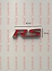 Emblema Logo RS Metalica 82mm x 25mm, Plastic, Banda Dublu Adeziva Inclusa