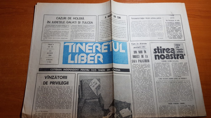 ziarul tineretul liber 26 iulie 1990-articolul despre victoria floresti