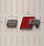 Emblema Metalica R 6 Auto, Universală, Banda Dublu Adezivă Inclusă