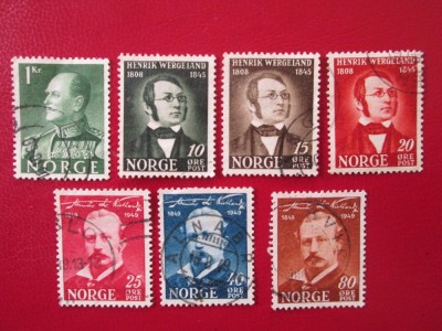 TIMBRE NORVEGIA LOT STAMPILAT foto