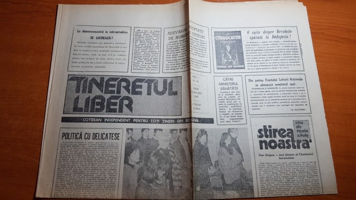 ziarul tineretul liber 19 ianuarie 1990-art. despre revolutie