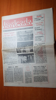 ziarul baricada 28 august 1990-miting in piata universitatii foto
