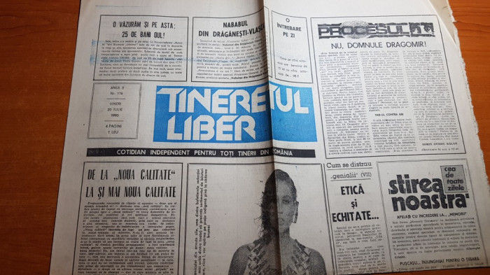 ziarul tineretul liber 20 iulie 1990 -articolul &quot;nababul din draganesti vlasca&quot;