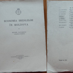 Pavelescu , Economia breslelor in Moldova , 1939 , editia 1 , pe hartie velina