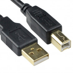 Cablu USB 2.0 tip A-B transfer date, 480 mbps, 1.8m, negru, Activejet foto