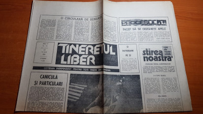 tineretul liber 27 iulie 1990-sunteti din azuga? poftiti la bere pe.. cartela ! foto