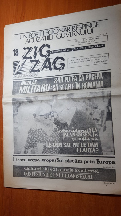 ziarul zig-zag 10-17 iulie 1990-interviu cu nicu ceausescu