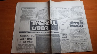 tineretul liber 22 august 1990-nerusinarea de a nu-mi fi rusine ca sunt roman foto