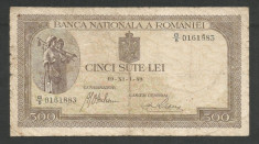 ROMANIA 500 LEI 1940 [7] foto