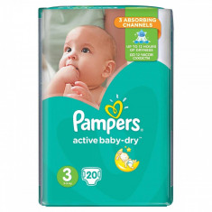 Scutece PAMPERS Active Baby 3 Midi Regular Pack 20 buc foto