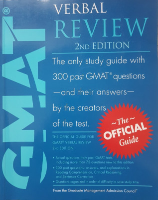 THE OFFICIAL GUIDE FOR GMAT VERBAL REVIEW foto