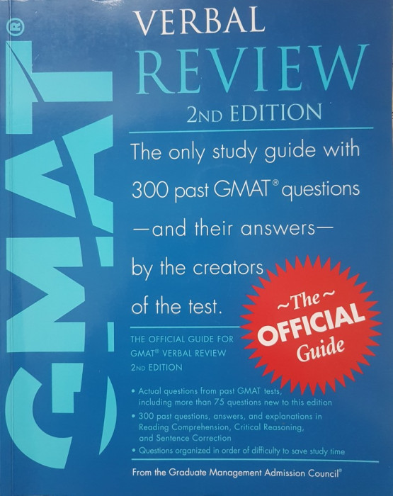 THE OFFICIAL GUIDE FOR GMAT VERBAL REVIEW