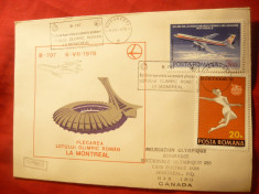 Plic special Aviatie Boeing 707 -Zbor la Montreal cu Lotul Olimpic foto