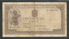 ROMANIA 500 LEI 1940 [10] foto