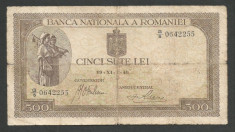 ROMANIA 500 LEI 1940 [11] foto