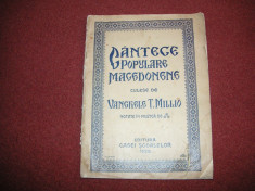 CANTECE POPULARE MACEDONENE - Vanghele T. Millio (dedicatie, autograf) - 1928 foto