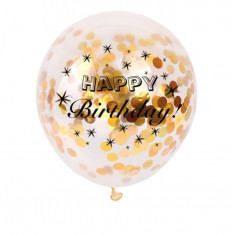 Baloane confetti Happy Birthday foto