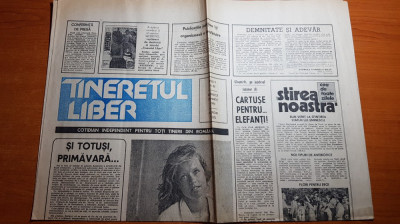 ziarul tineretul liber 25 martie 1990-articolul &amp;quot; petele albe ale revolutiei &amp;quot; foto