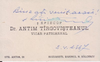 Carte de vizita veche foto