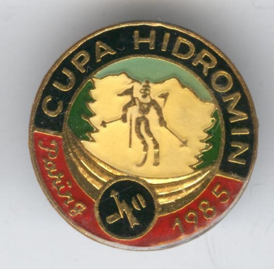 PARING 1985 - CUPA HIDROMIN - SCHI Insigna CONCURS, Sport de Iarna Insigna email foto