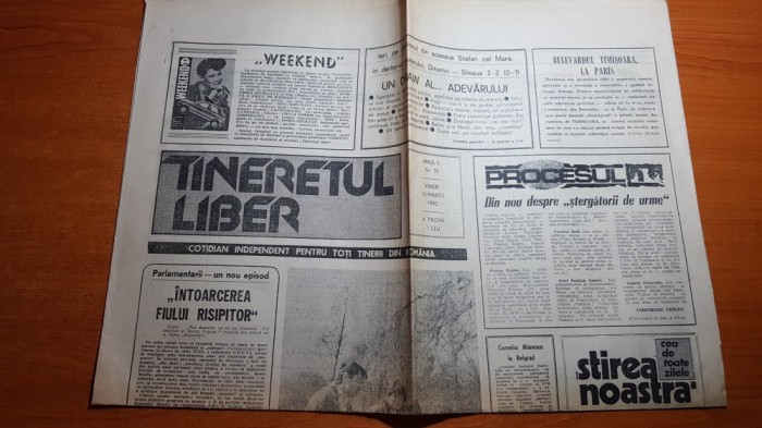 ziarul tineretul liber 16 martie 1990-interviu cu radu campeanu