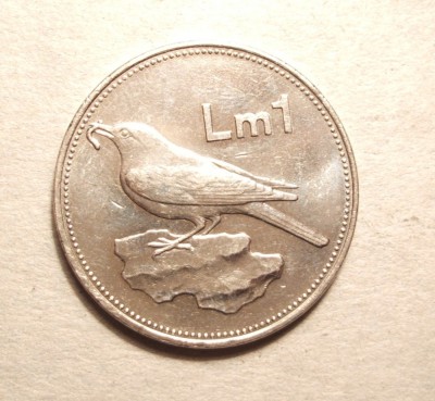 MALTA 1 LIRA 1986 -UNC foto