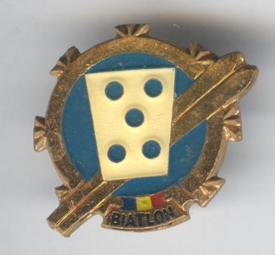 BIATLON - SKI - Insigna CONCURS Sport de Iarna 1970&amp;#039;s - Varianta 1 foto