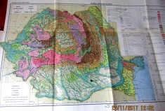 ROMANIA HARTA GEOMORFOLOGICA. foto