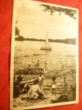Ilustrata Bucuresti - Lacul Floreasca circulat 1954, Circulata, Printata