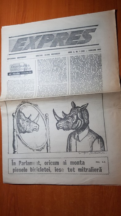 ziarul expres ianuarie 1991-cornel nistorescu