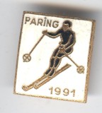 PARING 1991 - SCHI Insigna Concurs Sport de Iarna - Insigna email, varianta 3