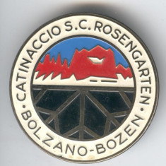 ROSENGARTEN BOLZANO- Insigna SCHI CONCURS Sport de Iarna 4 cm, SUPERBA