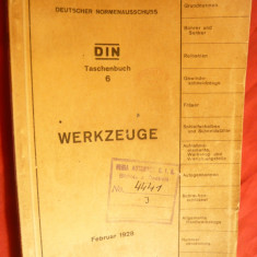 Comitetul German de Standarde - Unelte- 1928- vol.6 ,figuri ,tabele