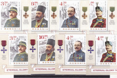 DECORATII MILITARE,2 SERII CU VIGNETA DIFERITE,2017 ,MNH,NEUZAT,ROMANIA. foto