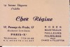 Carte de vizita Chez Regine