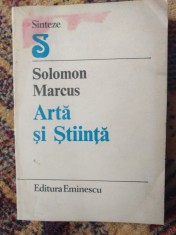 Solomon Marcus - arta știință dedicație și autograf pt Romulus Vulpescu foto