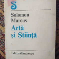 Solomon Marcus - arta știință dedicație și autograf pt Romulus Vulpescu