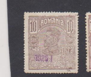 timbre fiscale Romania 1916 Ferdinand bust 10 bani timbru fiscal UZAT foto