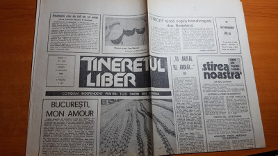 ziarul tineretul liber 17 august 1990-articolul &amp;quot; bucuresti, mon amour &amp;quot; foto