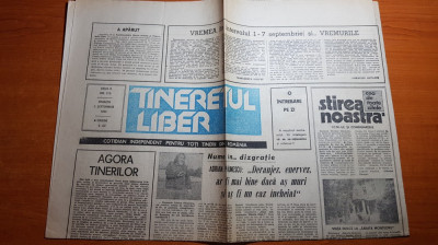 ziarul tineretul liber 1 septembrie 1990-interviu adrian paunescu foto