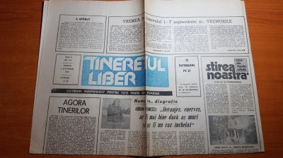 ziarul tineretul liber 1 septembrie 1990-interviu adrian paunescu foto