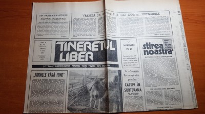 ziarul tineretul liber 7 iulie 1990-procesul lui nicu ceausescu-paula iacob foto