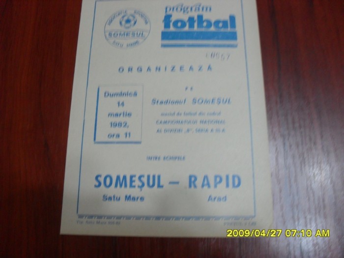 program Somesul SM - Rapid Arad
