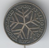 1973 SCHI - SPORT DE IARNA Insigna 3 cm