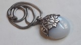 Argint MEDALION MASIV OPULENT 1900 art nouveau FRANTA splendid UNIC pe Lant argint
